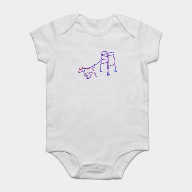 Dog walker Baby Bodysuit by rodrigobhz